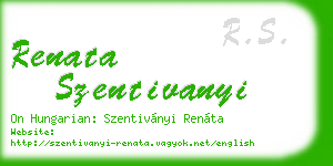 renata szentivanyi business card