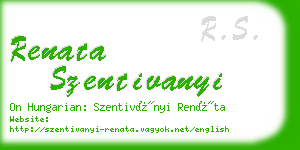renata szentivanyi business card